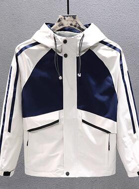 it Afternnaths潮牌连帽工装夹克外套男宽松大尺码户外休闲 冲锋