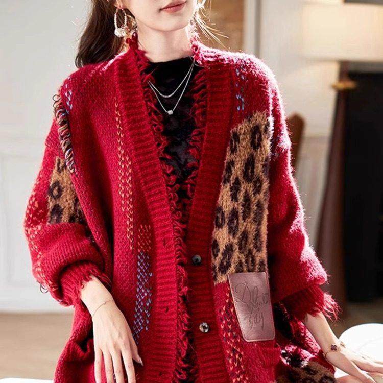 YENR V领宽松针织开衫外套 秋季设计拼接~流苏慵懒时尚大码女装,女装/女士精品,常规大码外套,淘宝优惠券,粉丝福利购,淘宝优惠卷