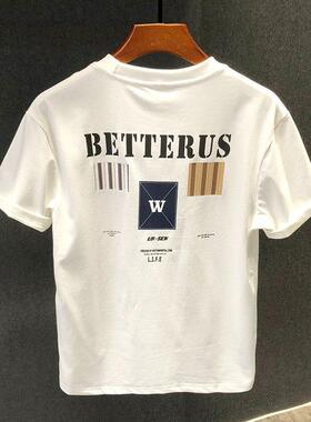 Home Daily~有点文艺复古小奢~印花短袖男士夏季休闲百搭潮流T恤