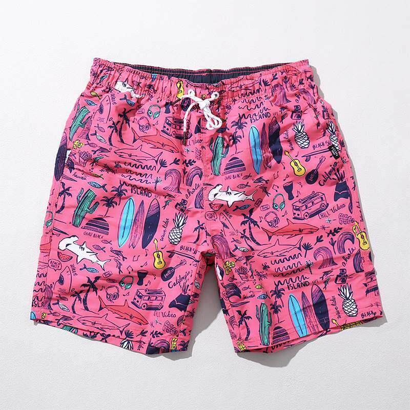 代购可下水速干 干带内衬冲浪裤男双层游泳裤沙滩短裤可游泳海滩