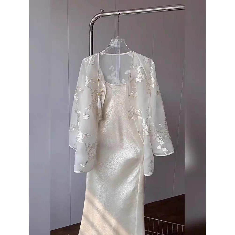 新中式连衣裙2025新款女装夏高级感旗袍国风套装重要场合两件套裙