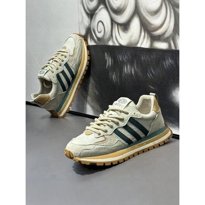 男鞋夏季透气2025新款真皮小白鞋厚底运动休闲鞋男士阿甘老爹鞋潮