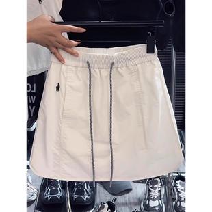 百搭阔腿半身裙子 裙女简约时尚 法国Rouje Dsyle宽松高腰显瘦短裤