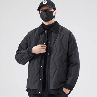 翻领冬季 BIA假两件棉衣男短款 潮流百搭韩版 大码 外套 时尚 neith