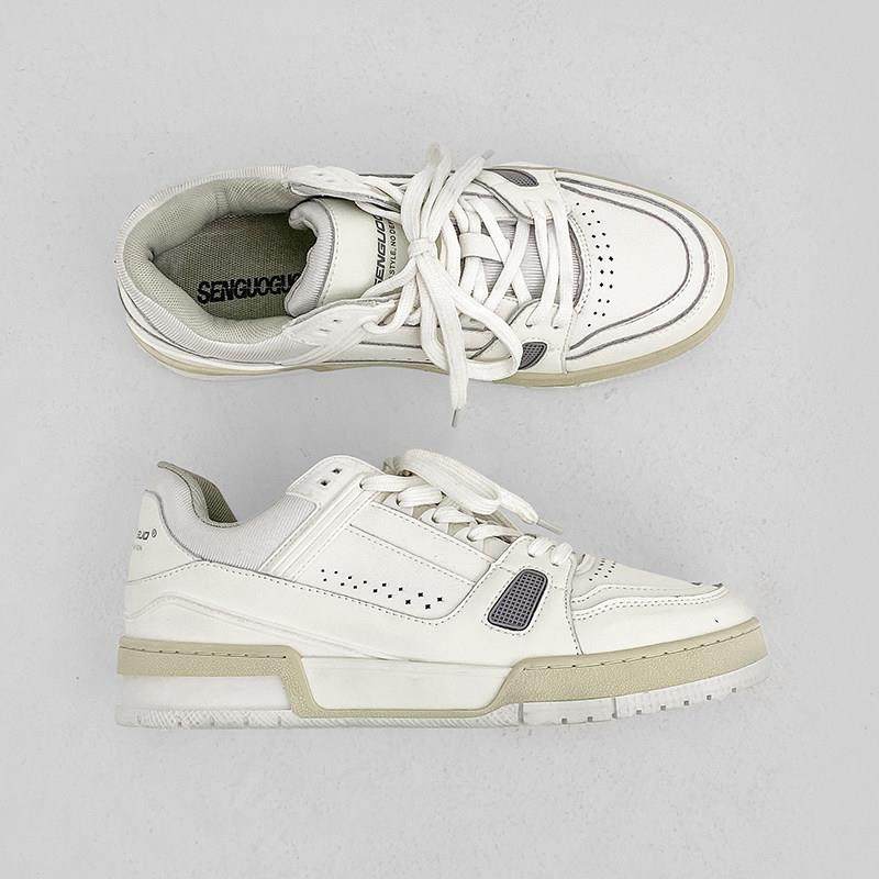 Trendsetters！厚底百搭情侣小白鞋~国潮休闲板鞋男女同款滑板鞋,流行男鞋,雨鞋,淘宝优惠券,粉丝福利购,淘宝优惠卷