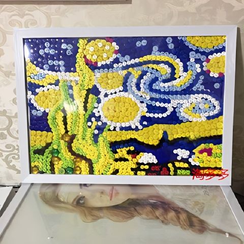 手工创意粘贴画儿童纽扣