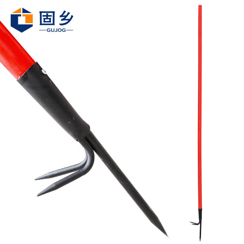 固乡消防火钩扑火钩打火矛现场清理杂物钩铁钩挠钩红色长2120mm