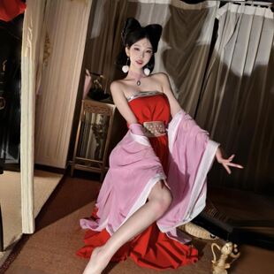 妲己cos服漢服小橙子同款 演出服古風(fēng)超仙舞蹈古風(fēng)舞蹈服 長款 古裝