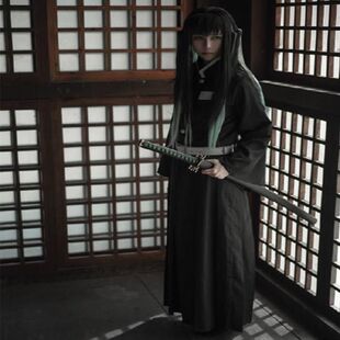 鬼灭之刃cos 鬼殺隊隊服霞柱时透无一郎cosplay服装