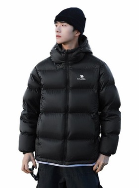 Camel/骆驼暖绒系列 石墨烯保暖立领连帽羽绒服 A1W2PN121N5 cz仓