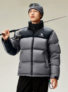 Camel/骆驼 拒水防风热反射白鸭绒可拆卸 羽绒服 734CA6B605zxt