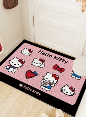 hellokitty地垫入户门垫进门可擦pvc免洗耐脏蹭土家用可裁剪防滑