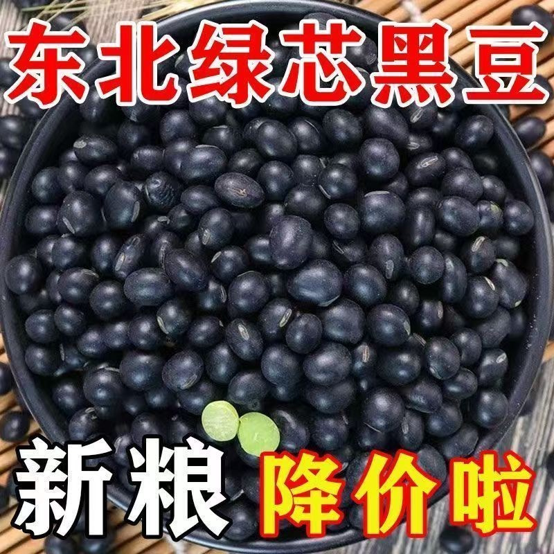 东北新货优质绿芯黑豆东北农家芯黑豆浆豆浆泡醋五谷杂粮小黑豆
