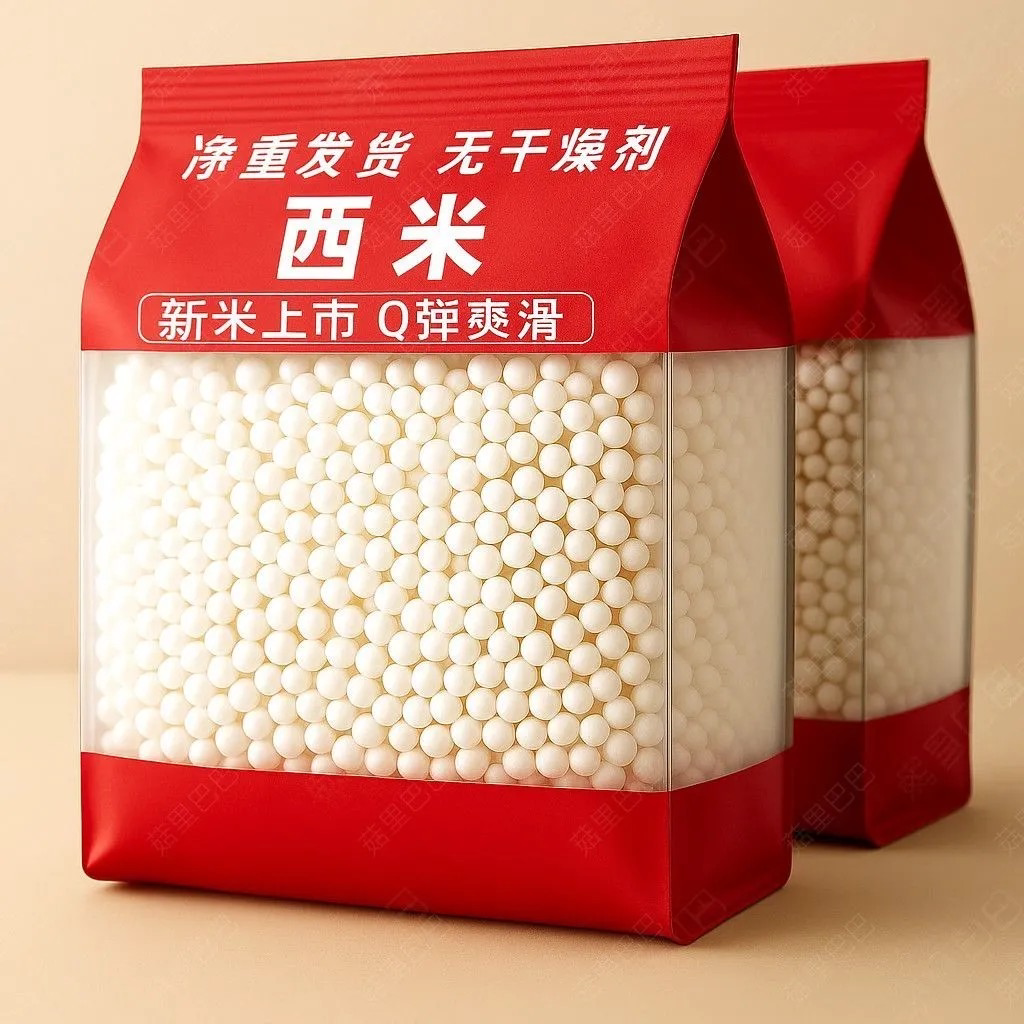 商用白西米颗粒饱满袋装