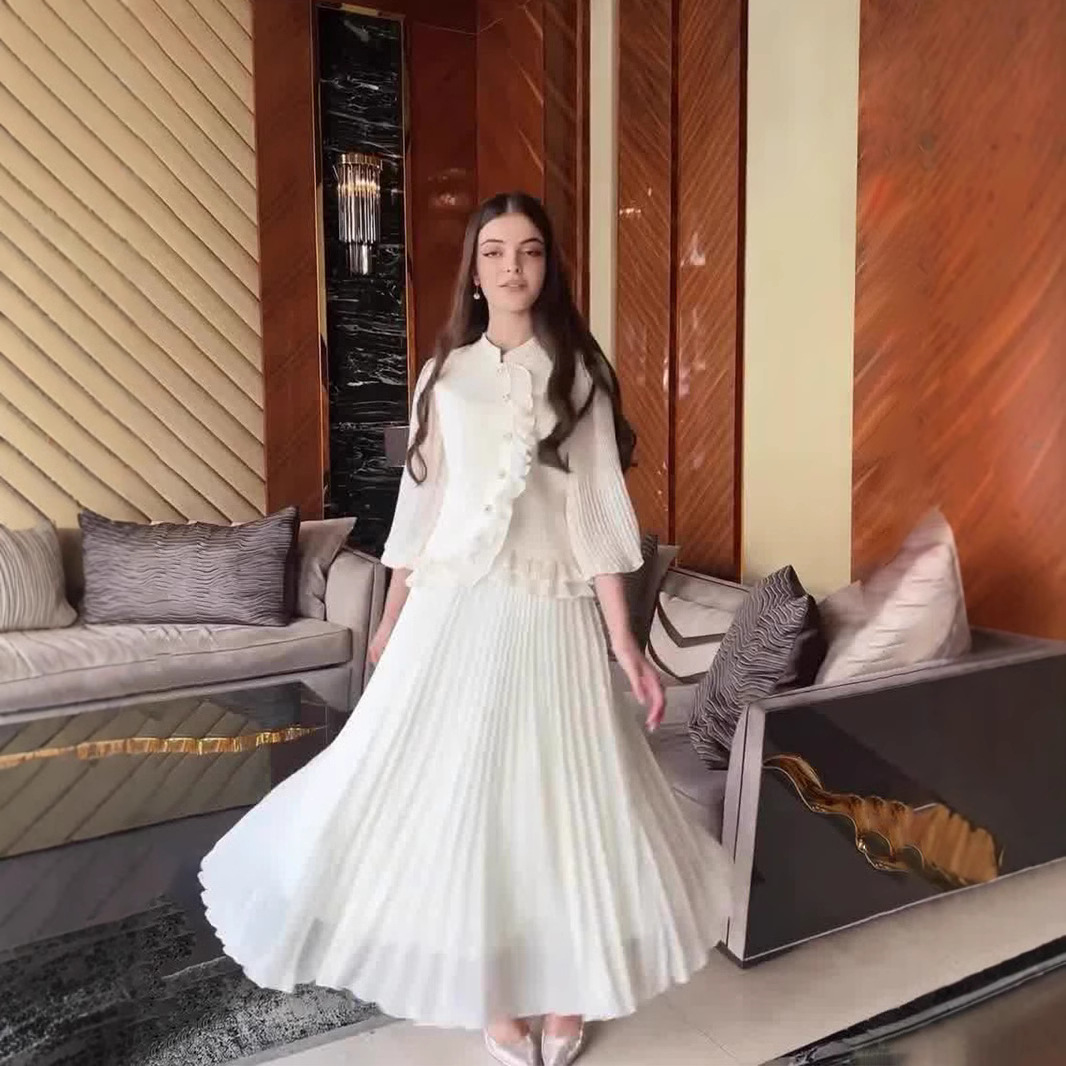 2025年欧美亚马逊外贸优雅拼接连衣裙钟灵气质连衣裙长裙女