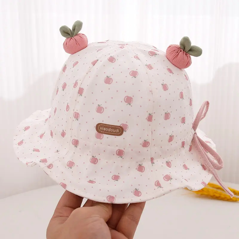 婴儿帽子春秋季薄款宝宝儿童遮阳帽女婴幼儿防晒帽渔夫帽新款盆帽