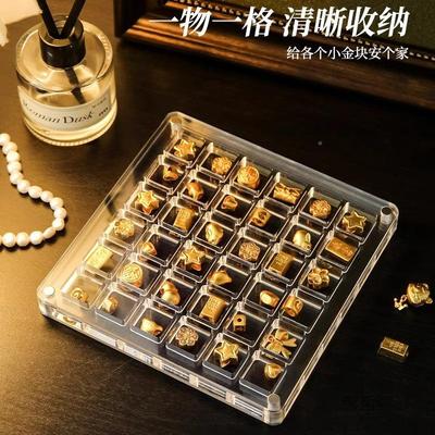 黄金首饰小豆专用示亚克金力FPZKwJpe收纳盒吊坠收藏展盒抗氧化分