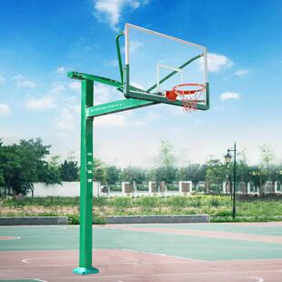 现货供 成人户圆外埋篮球架 学5校方地管管应标准固定篮球架