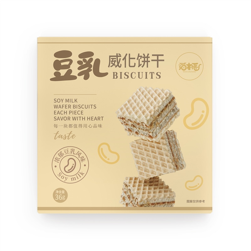 猫村长豆乳威化饼干36g*6盒