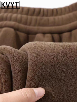 高端双面摇粒绒裤子男2025年秋冬季新款加绒卫裤男款束脚休闲长裤