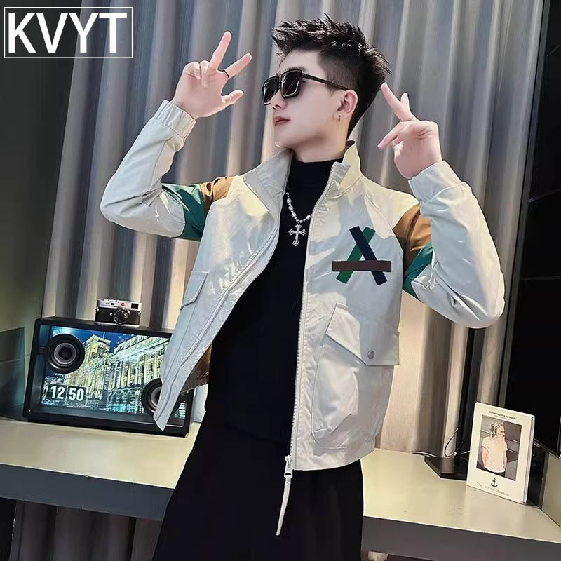 潮牌高级感痞帅夹克男士外套春秋冬季加棉褂子时尚男装上衣服春款