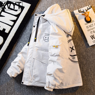 白鸭绒轻薄羽绒服男款2025新款爆款潮牌派克服男装冬季保暖棉衣服