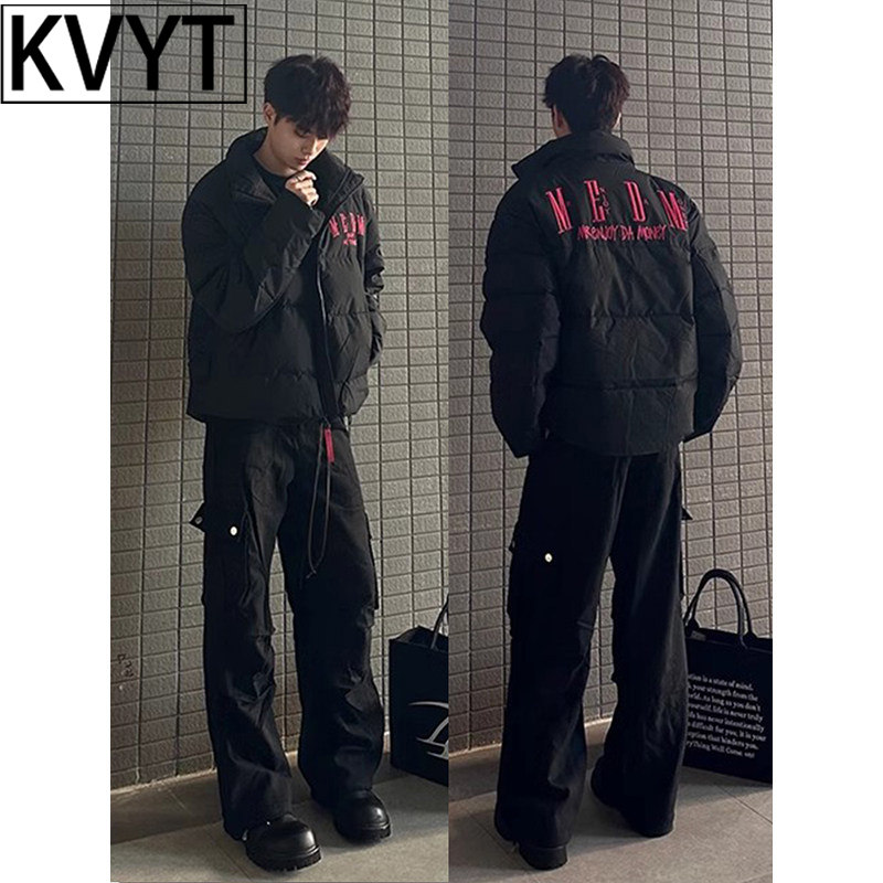 潮牌短款羽绒棉服男款冬季棉衣2026新款美式工装外套男加厚面包服