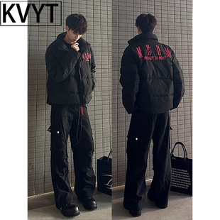 潮牌短款羽绒棉服男款冬季棉衣2026新款美式工装外套男加厚面包服