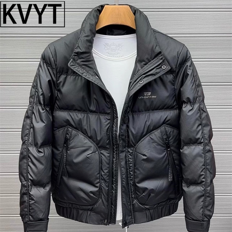 男士2026新款羽绒棉服冬季高级感男装多口袋立领加厚保暖修身外套