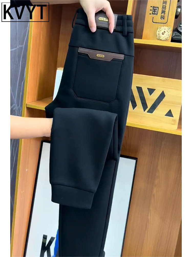 高端欧货针织运动卫裤男士2025年秋冬季新款哈伦束脚休闲长裤男款