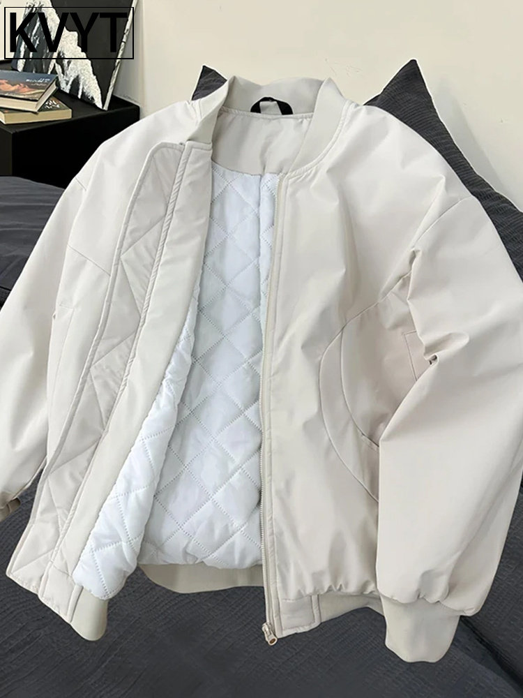 潮牌美式短款飞行员夹克男士2025年秋冬季新款加厚棉服男款棒球服