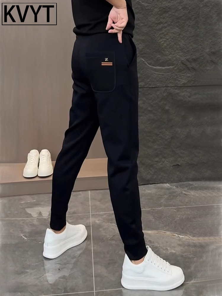 高端欧货男士休闲裤2025年秋冬季新款潮牌修身束脚裤男款运动卫裤