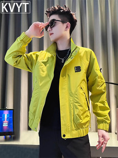 潮牌男士休闲夹克外套高级感时尚男装春秋冬款夹棉加厚上衣服男款