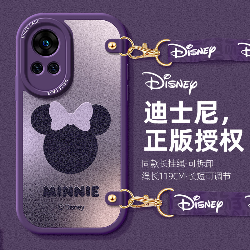 迪士尼适用华为nova12挂绳手机壳nova11男女全包防摔10保护套9硅胶8斜挎7挂脖6se情侣米奇米妮5磨砂pro新软壳