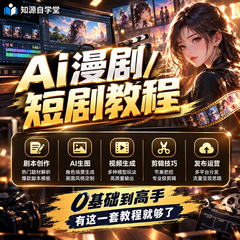 AI短剧制作入门教程｜脚本分镜音频/视频制作辅导
