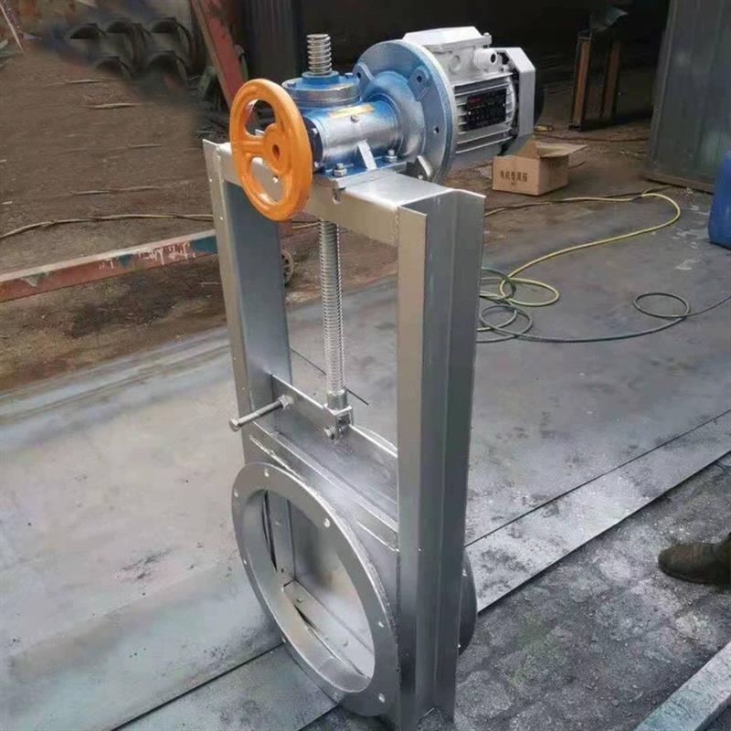 厂家DN300开关型电动闸板阀碳钢料仓卸料气动插板阀 手动平板闸阀