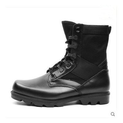 真皮靴子男春夏季真皮透气户外越野登山作战训练靴战术靴