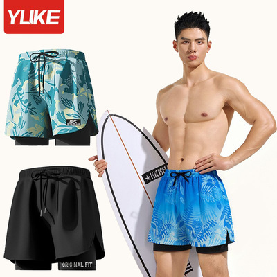 Adult swimming pants, men's regular style, five-inch length