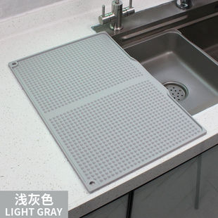 硅胶沥水垫厨房隔热垫硅胶耐温防烫垫台面保护垫防滑条纹沥水垫