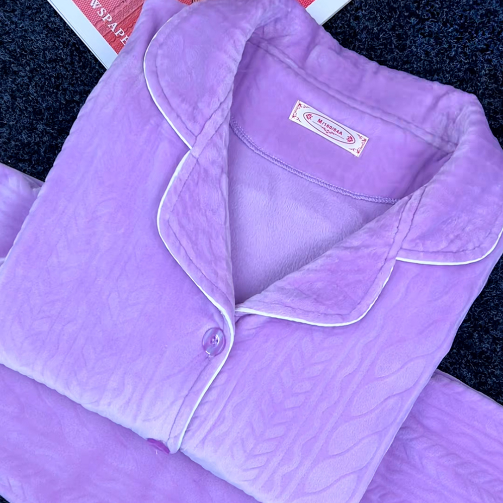 冬季舒适海岛绒睡衣两件套