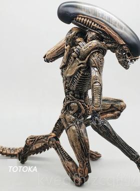 新款7l寸异形狗大战铁战士手办契约模型Aien 可动人玩具血母后 N