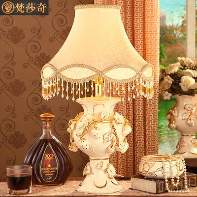 新款莎 奇欧陶瓷台式灯奢华大号复古客厅卧室床头灯梵样板房结婚