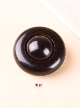新款小紫手檀时来手把件运转解压一体黑檀木男叶随身球把玩文玩摆