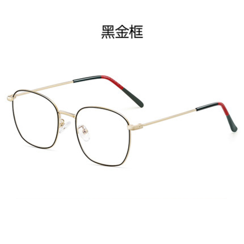 新款新款网红近视眼镜女韩版潮防辐射抗蓝光素颜金丝平光镜护眼小