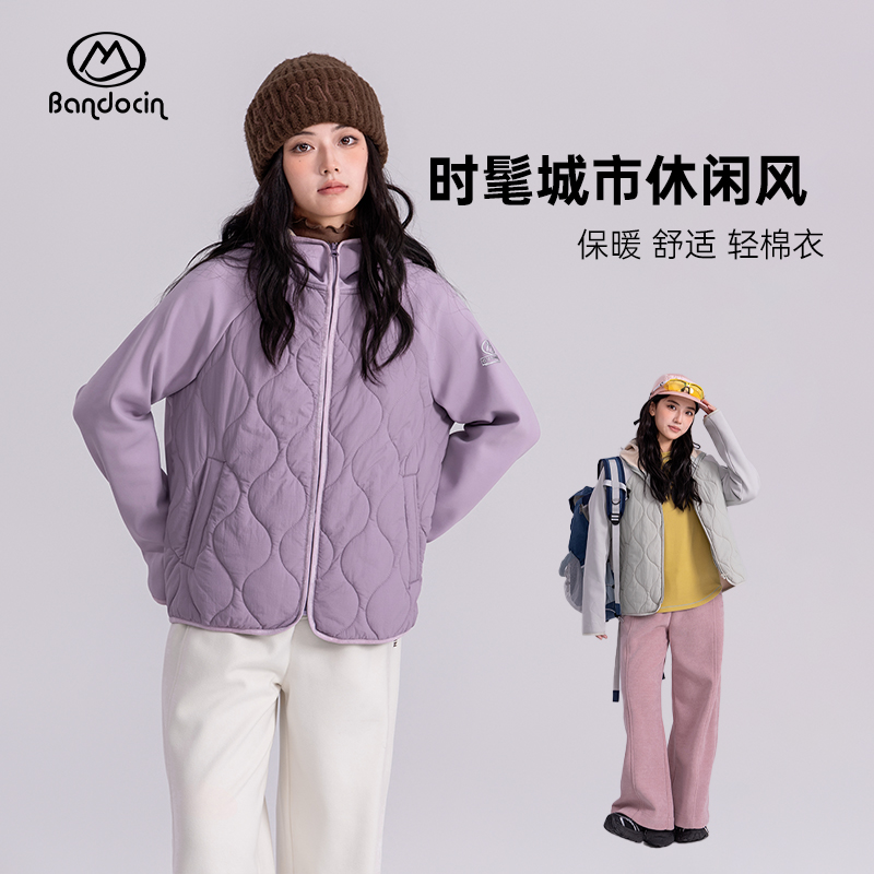 半度闲秋冬原创亲子加厚轻棉外套