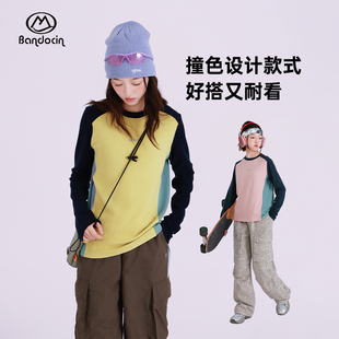 女孩冬季 25新款 加厚上衣潮 洋气秋冬装 半度闲女大童加绒t恤打底衫