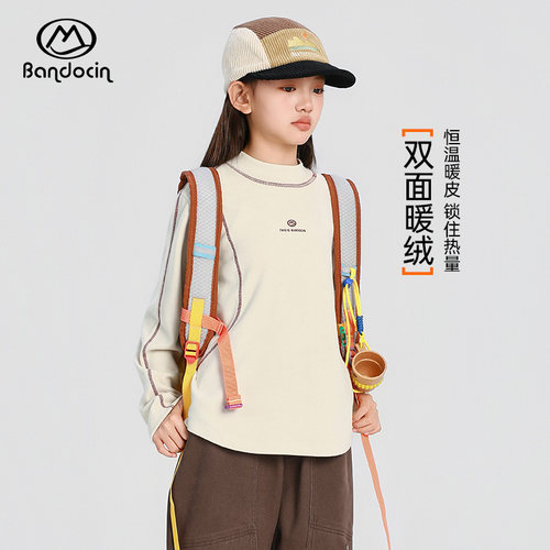 半度闲2025冬季原创设计加绒T恤