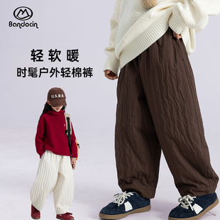 加厚运动裤 半度闲女童宽松轻棉裤 儿童冬季 中大童25新款 洋气秋冬装