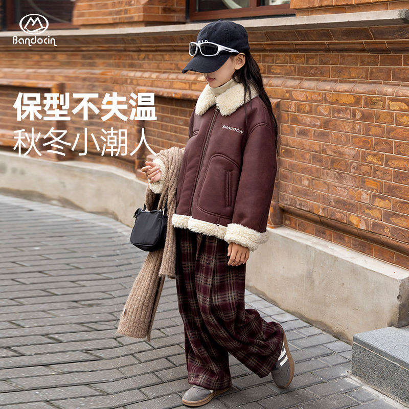 （清仓价）女童奥粒绒三件套洋气秋冬装新款儿童冬季加厚运动套装