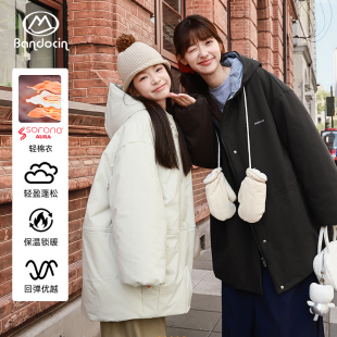 半度闲女童中长款棉服外套连帽秋冬装洋气2025新款儿童冬季棉衣潮